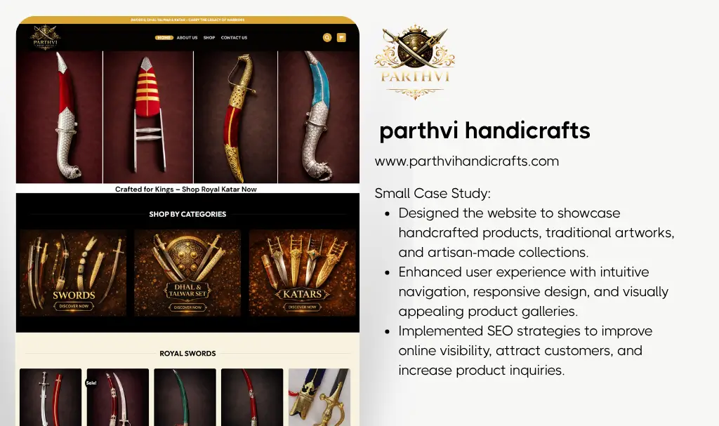 Traditional handicrafts website designer udaipur rajasthan
