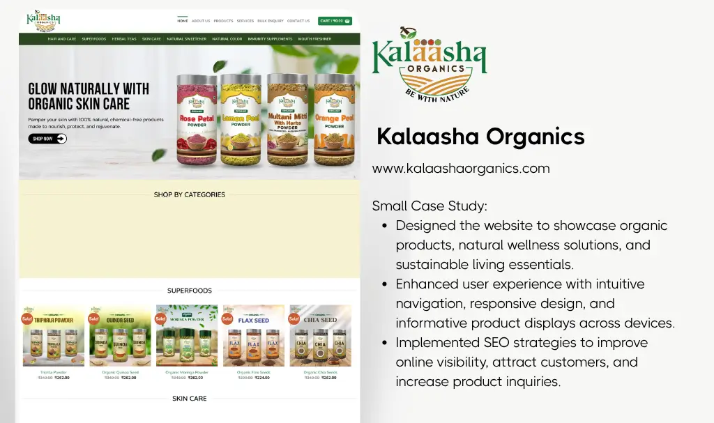 Wellness e commerce website designer udaipur rajasthan