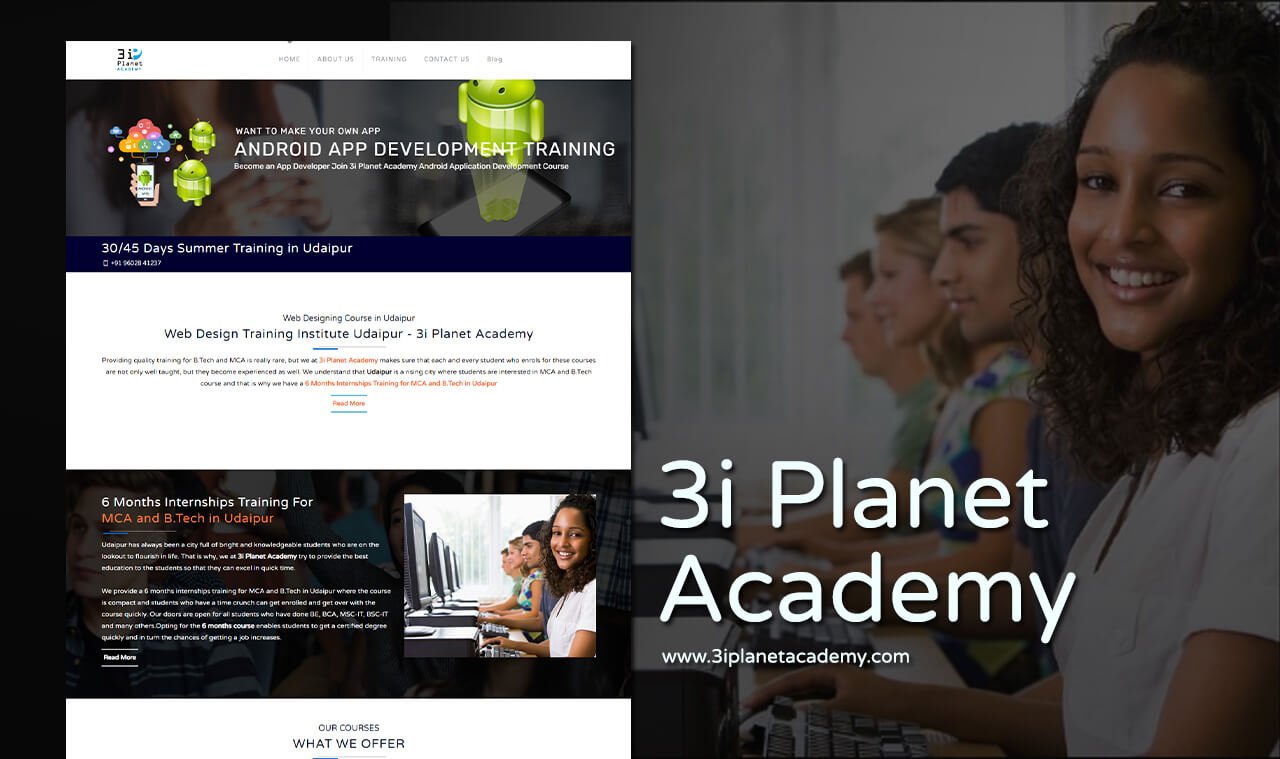 academy website design