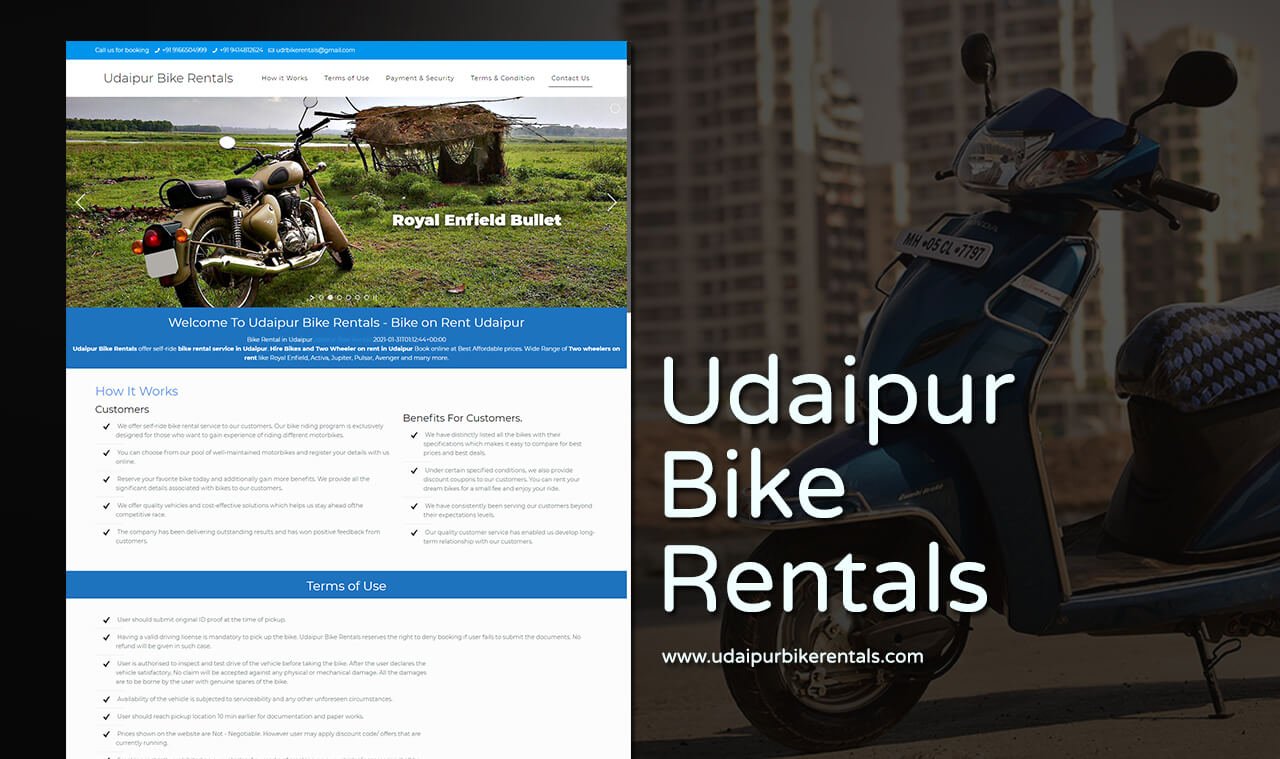 bike rental website design