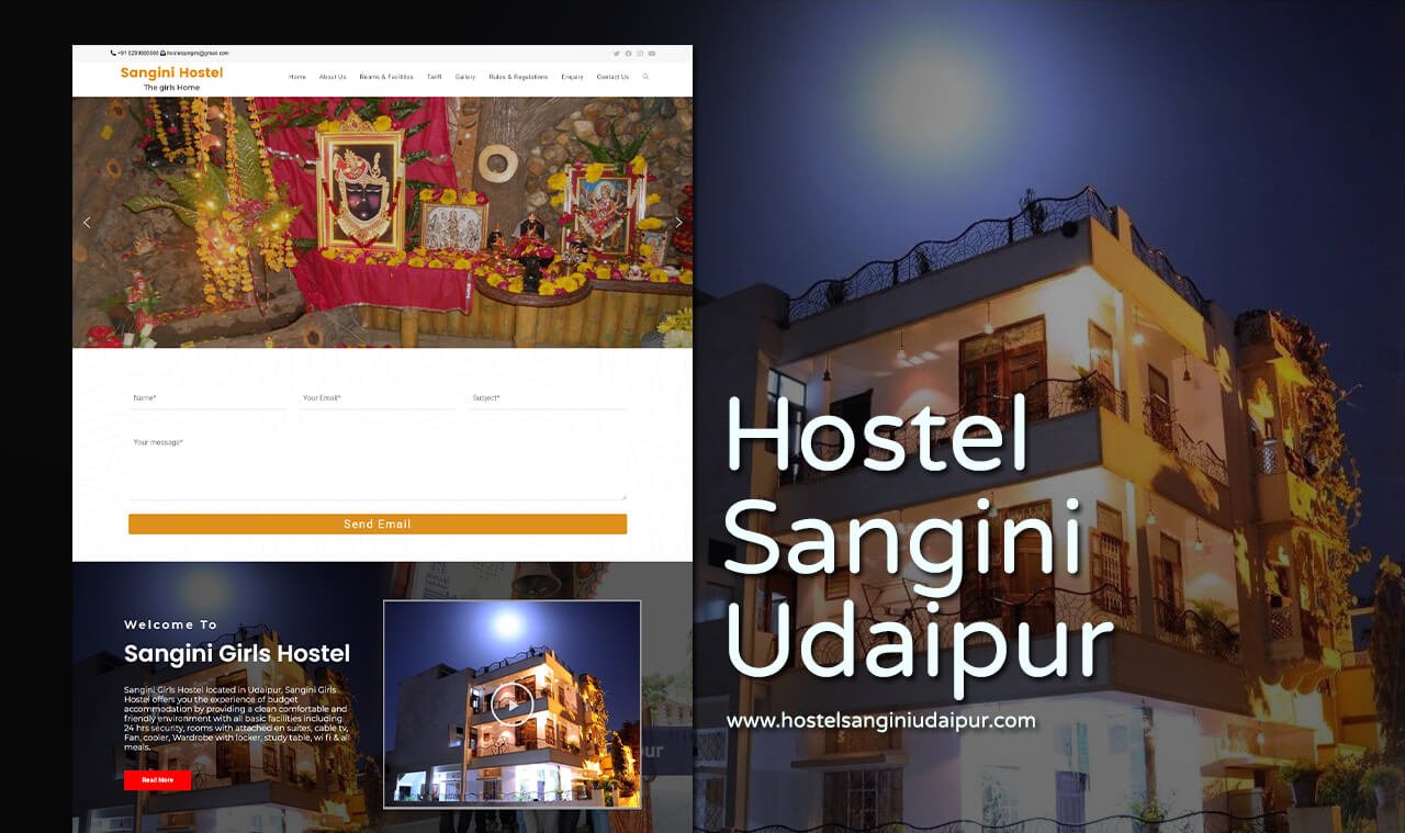 girls hostel website design