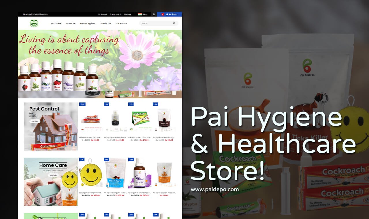 organic product company web design