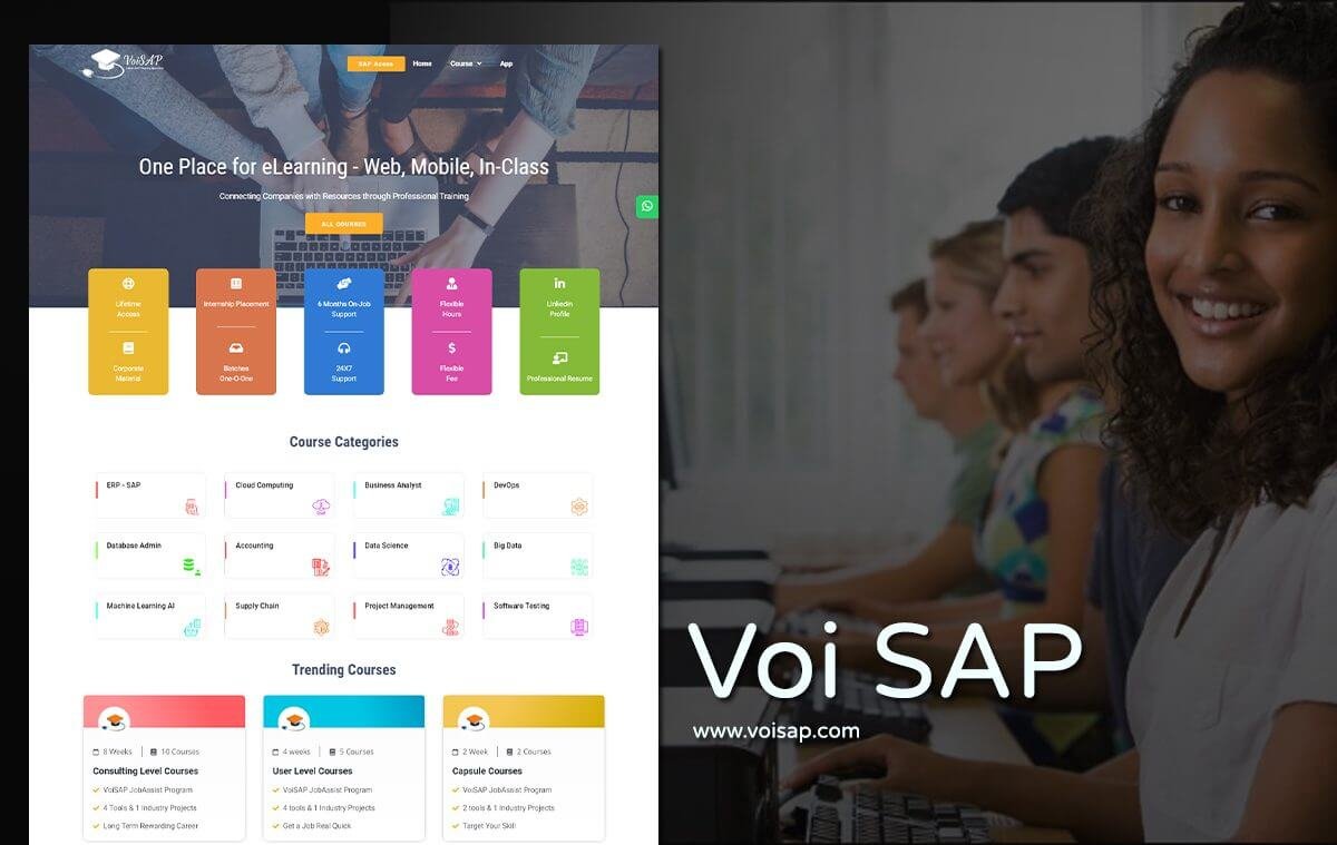 sap training website design