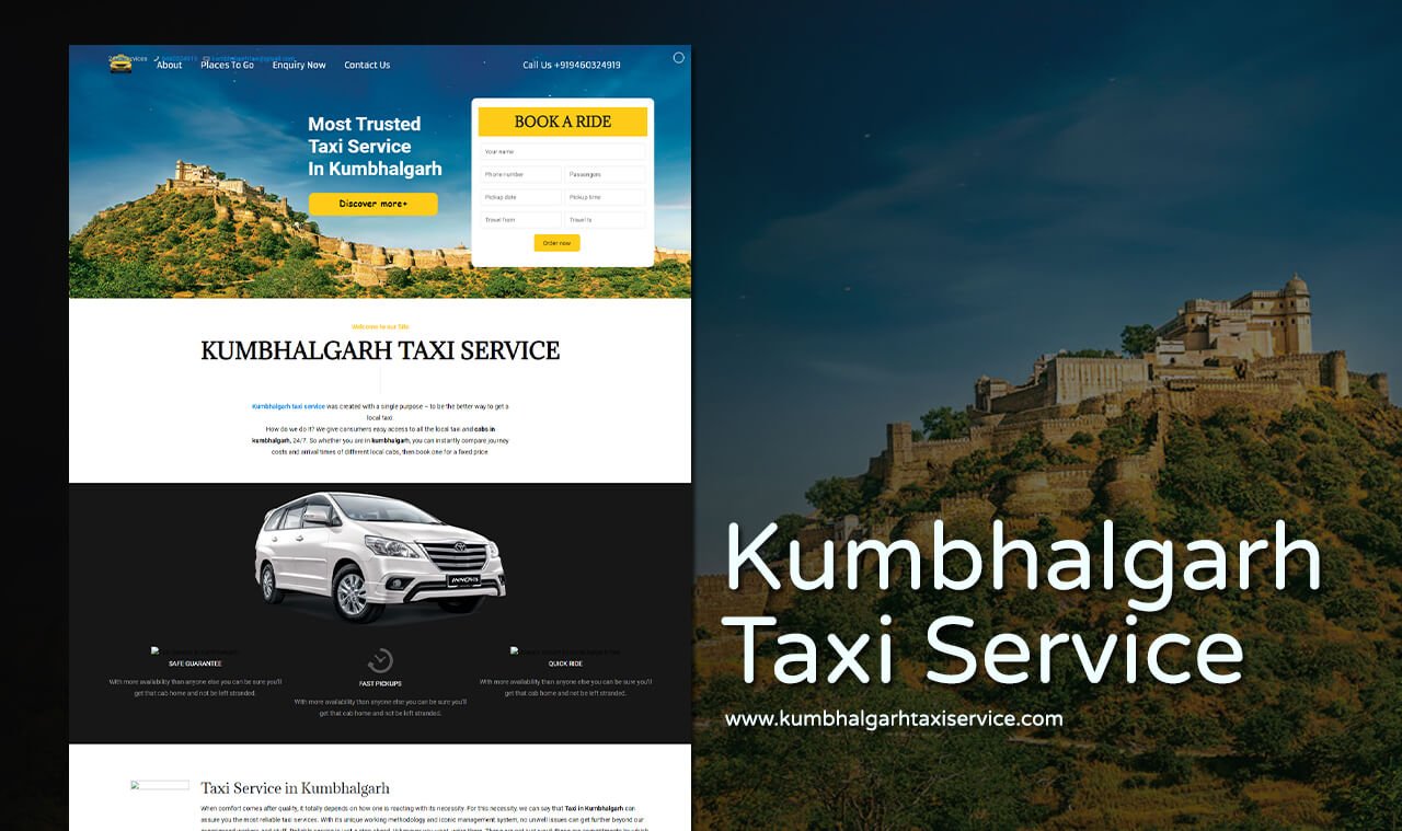 taxi booking website design