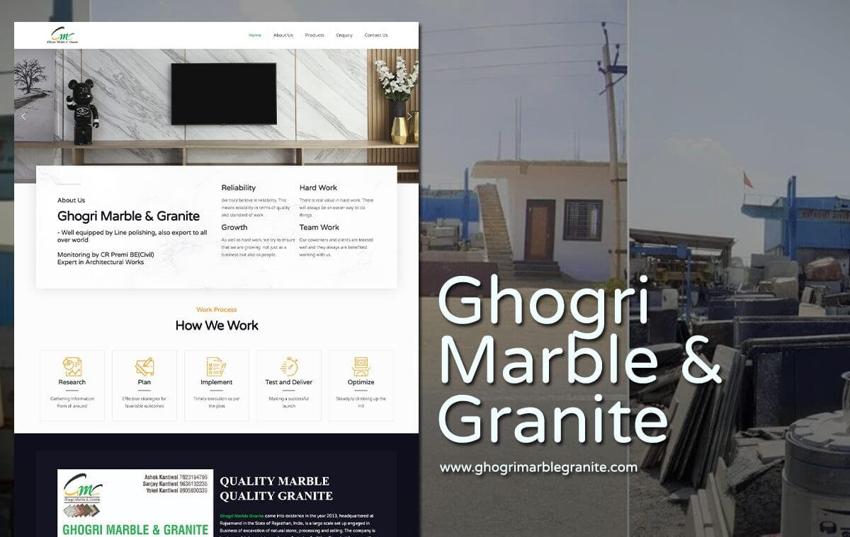 marble and granite website design