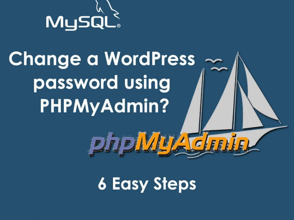 Change a WordPress password using PHPMyAdmin