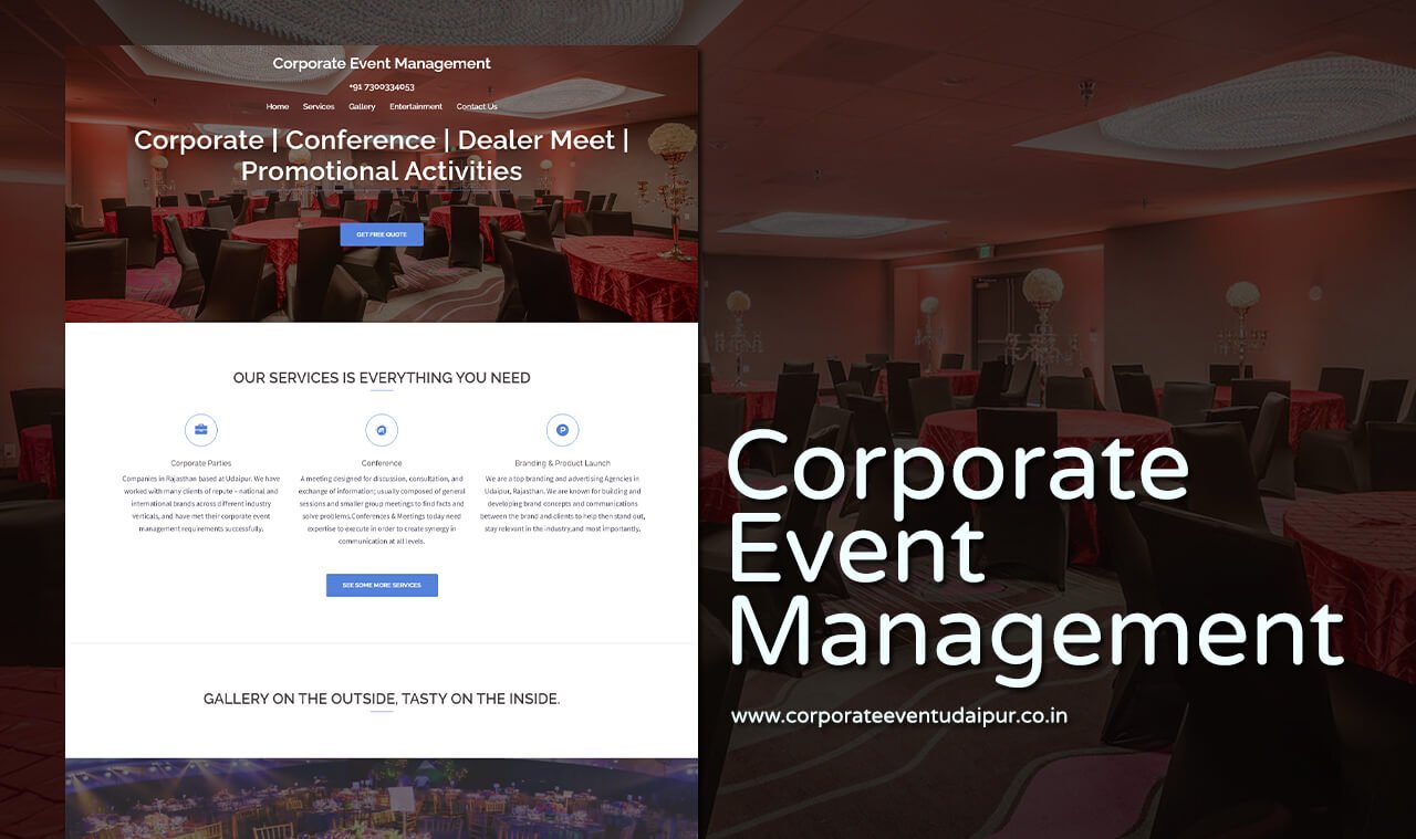 Events Management Website Designers