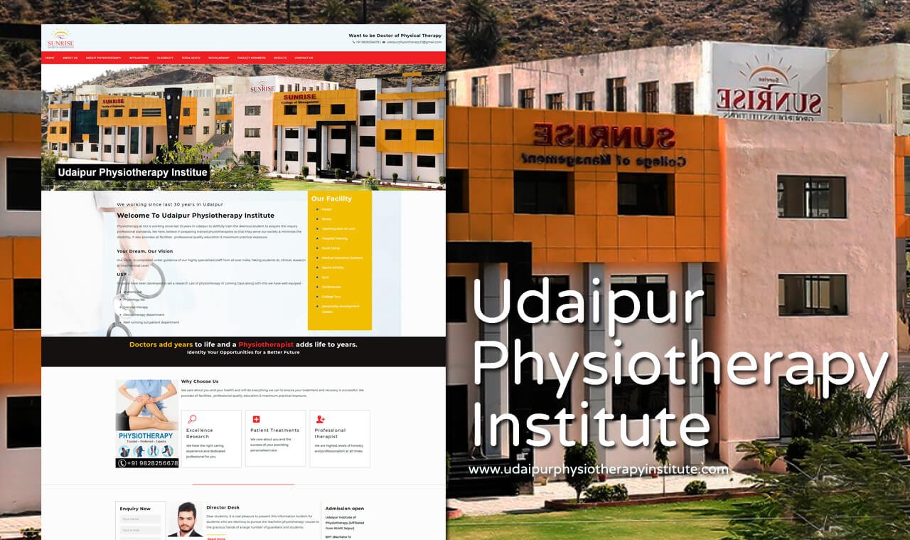 Physiotherapy Institute Website Designer