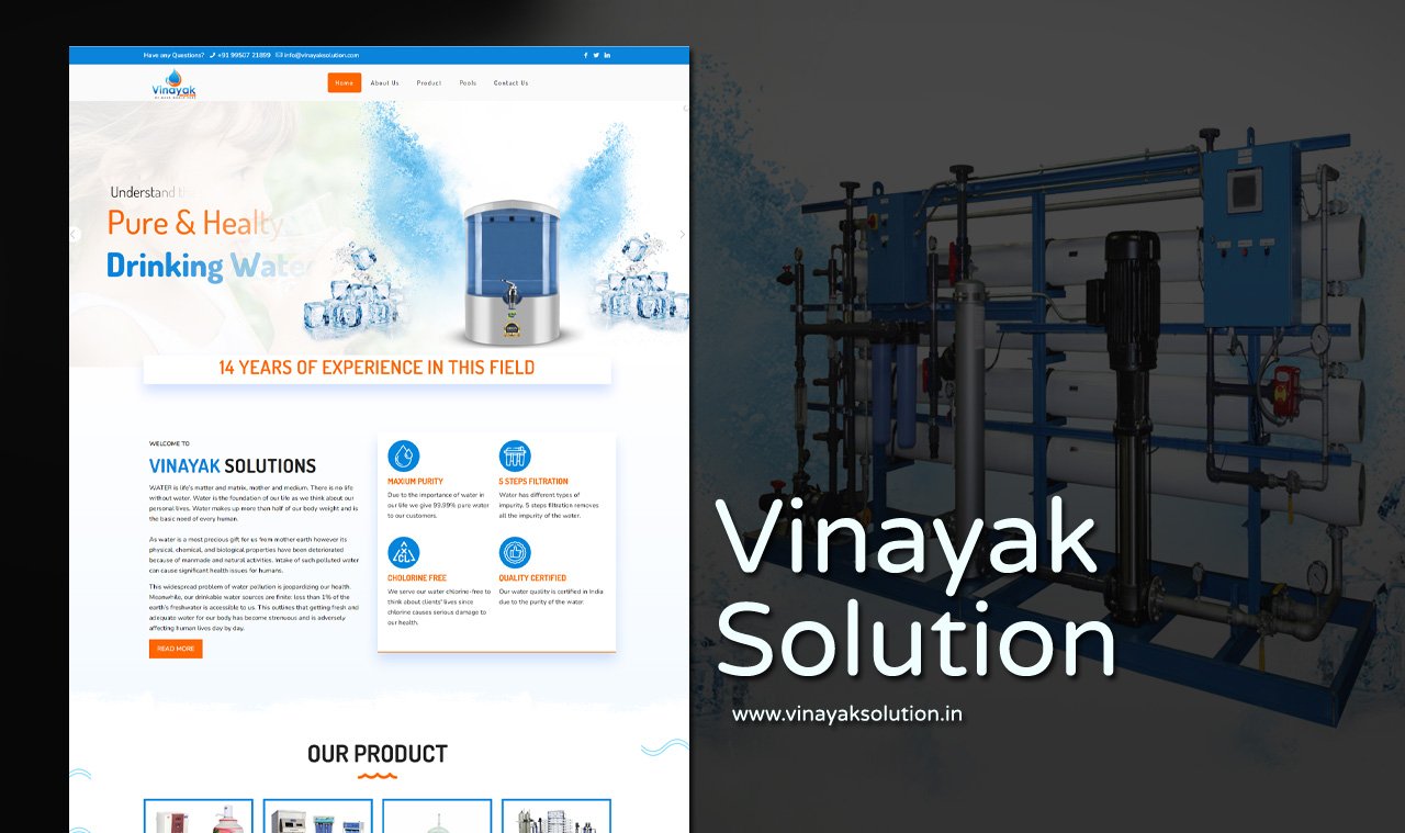 RO Water Purifier company website designer Udaipur