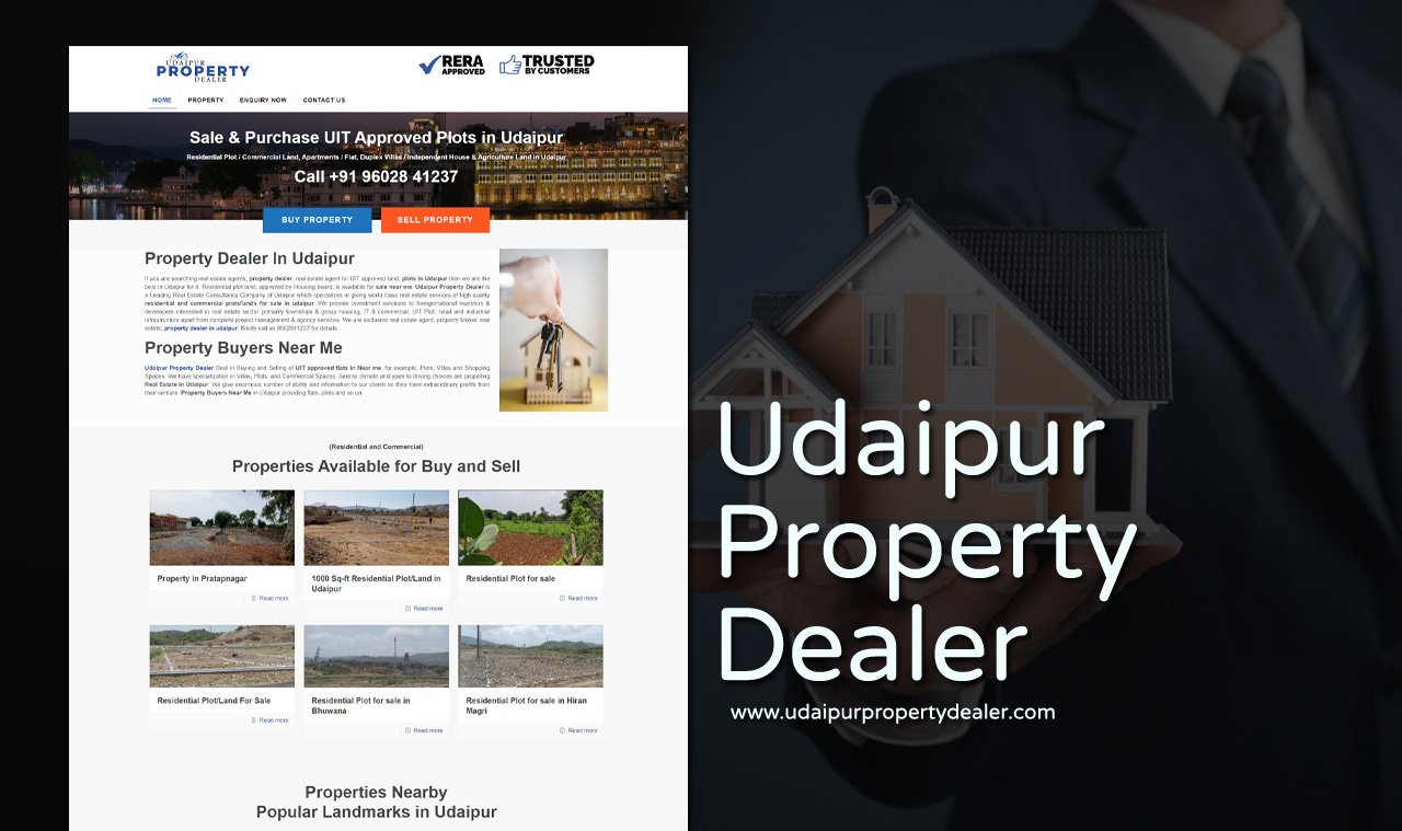 property dealers website designer in udaipur india