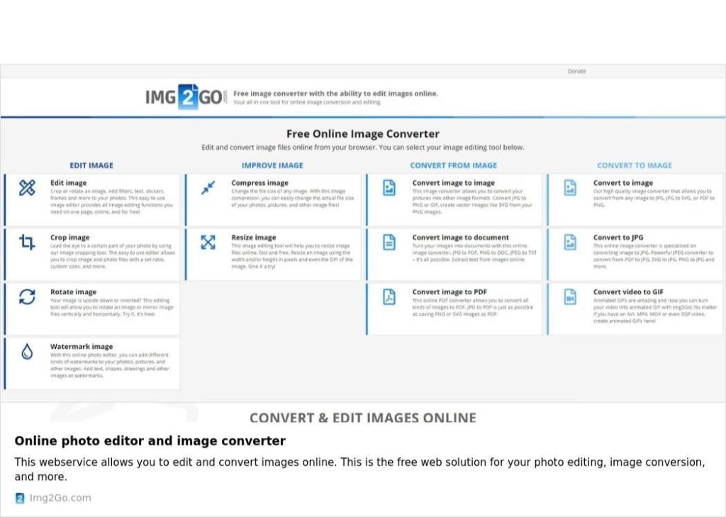 Img2Go's - Free Online Photo Editor